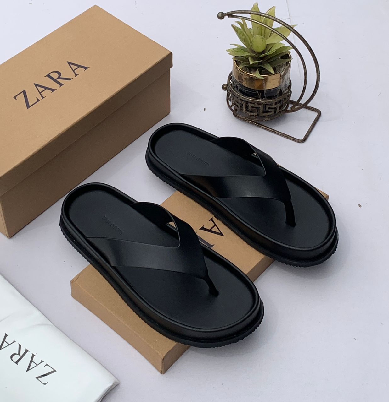 ZARA Slippers (Black)