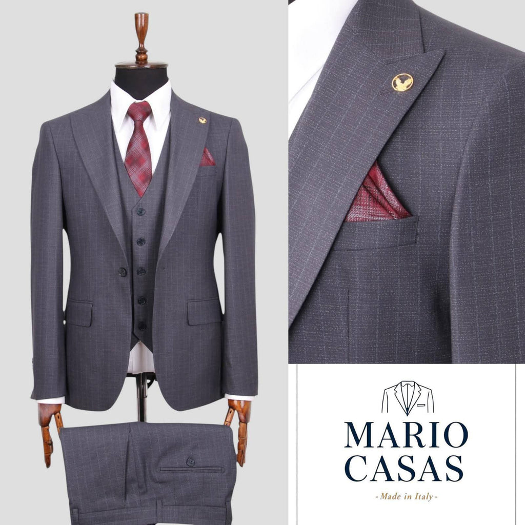 De Walters Turkish Three Piece Suit – Black, Grey & Brown | Sizes 46–56