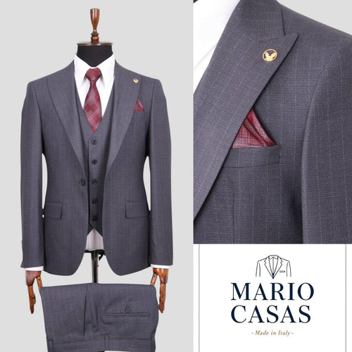 De Walters Turkish Three Piece Suit – Black, Grey & Brown | Sizes 46–56