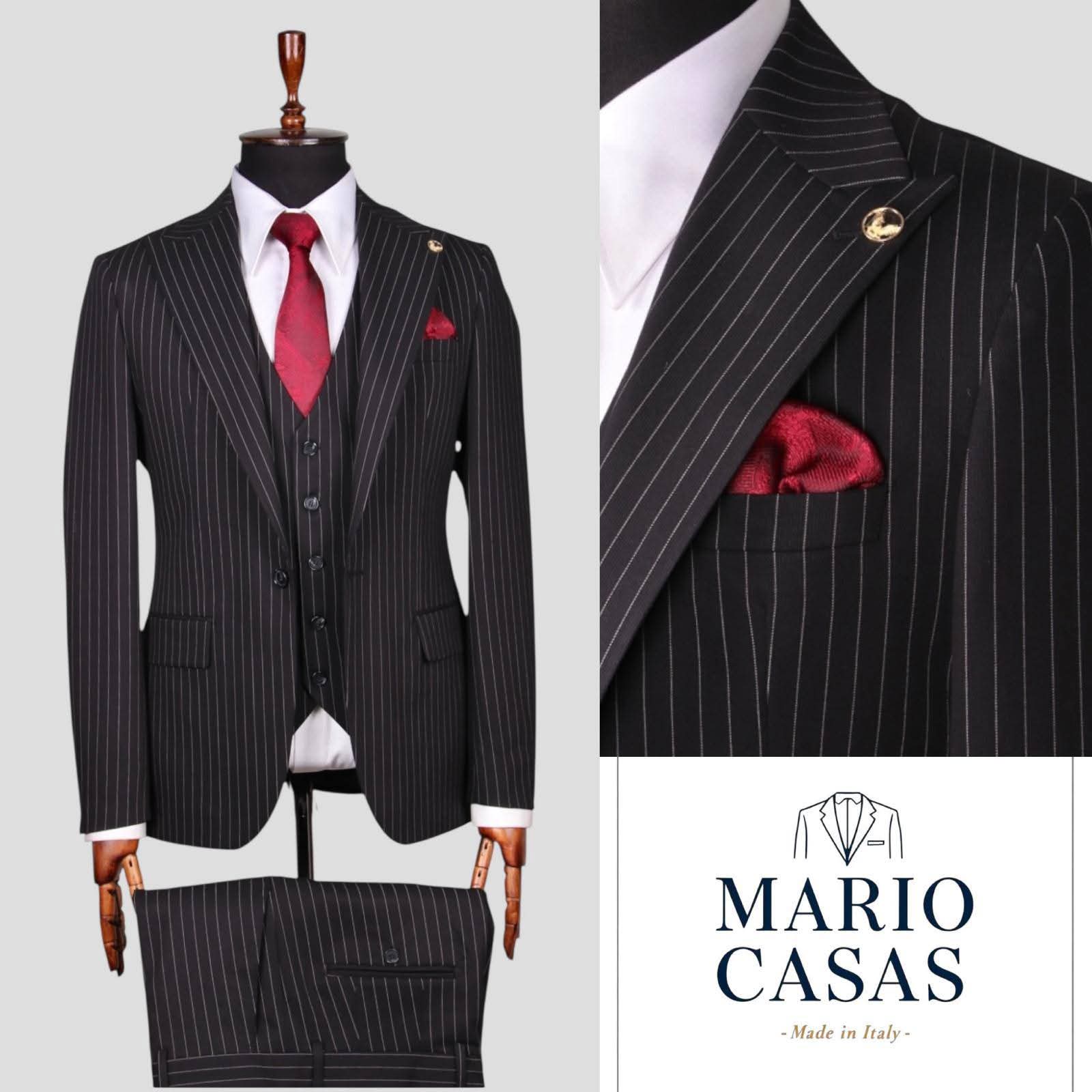 De Walters Turkish Three Piece Suit – Black, Grey & Brown | Sizes 46–56