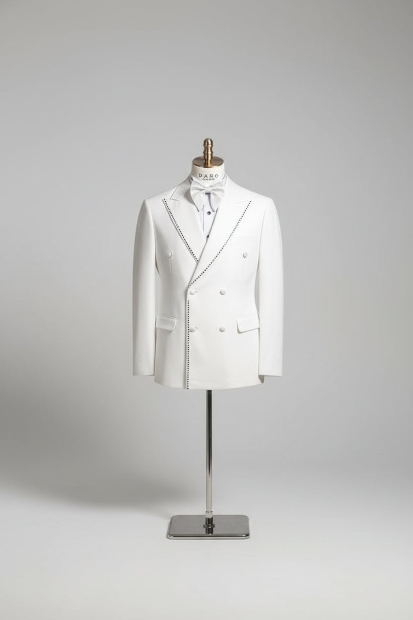 SUIT - White Double Breasted