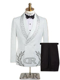 SUIT - Double breasted [White/Black - 46-56]