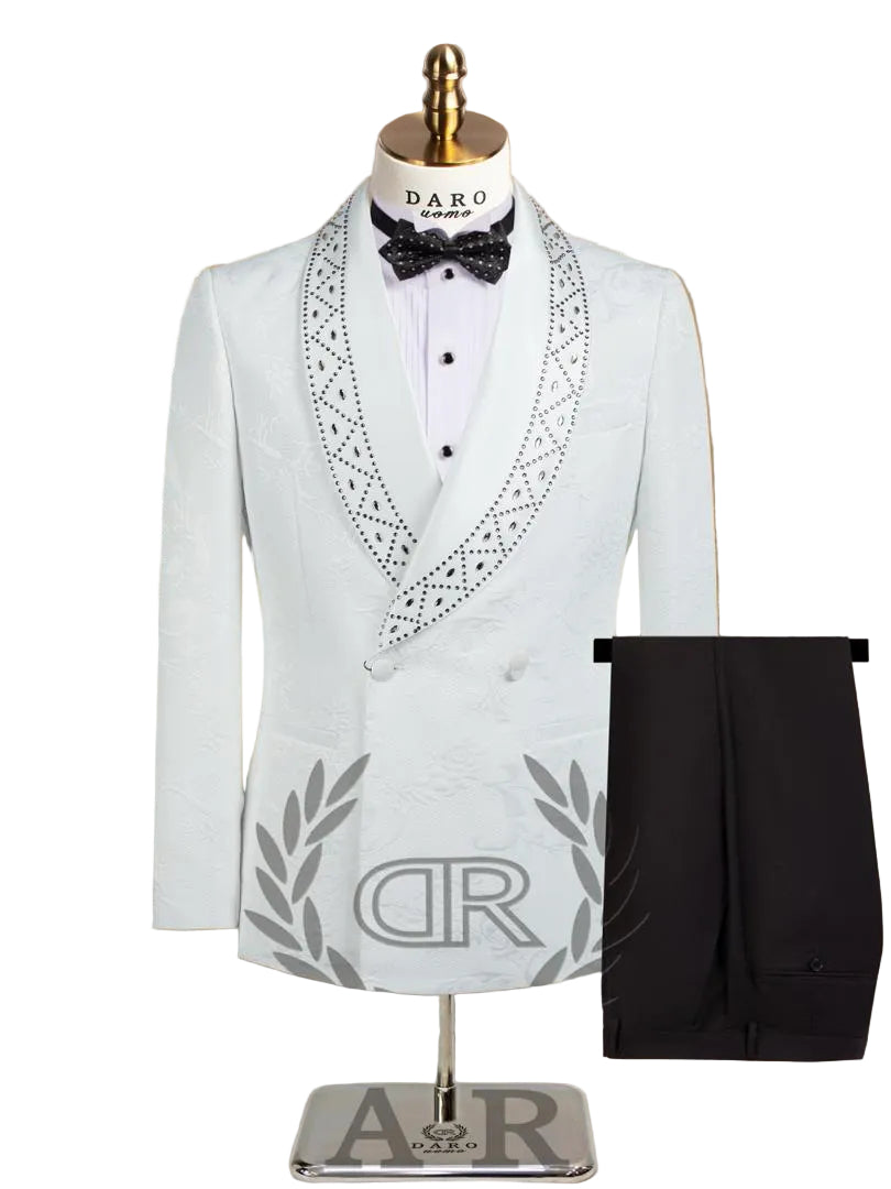SUIT - Double breasted [White/Black - 46-56]