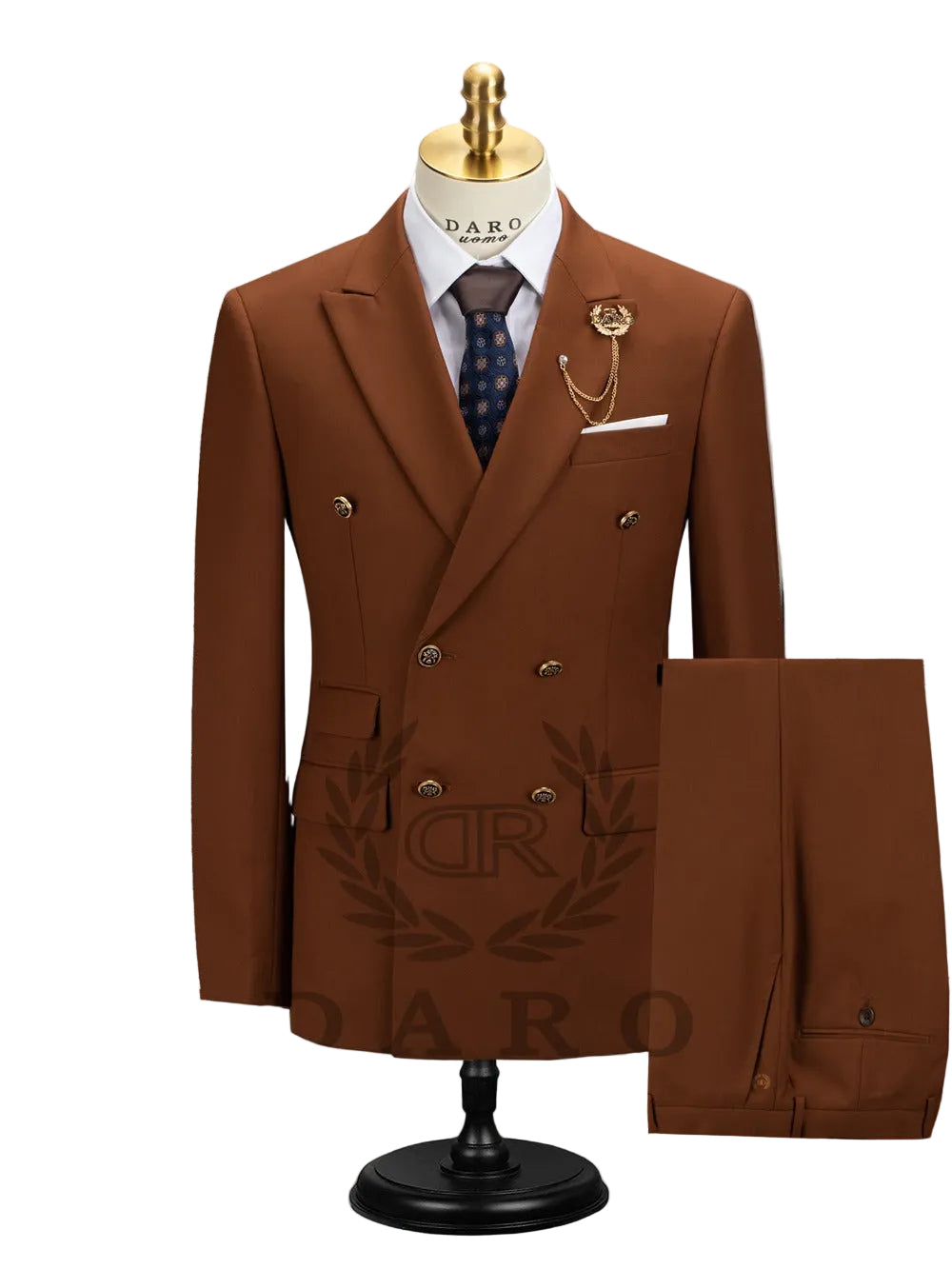SUIT - Double Breasted [Gold-Brown 46-56]