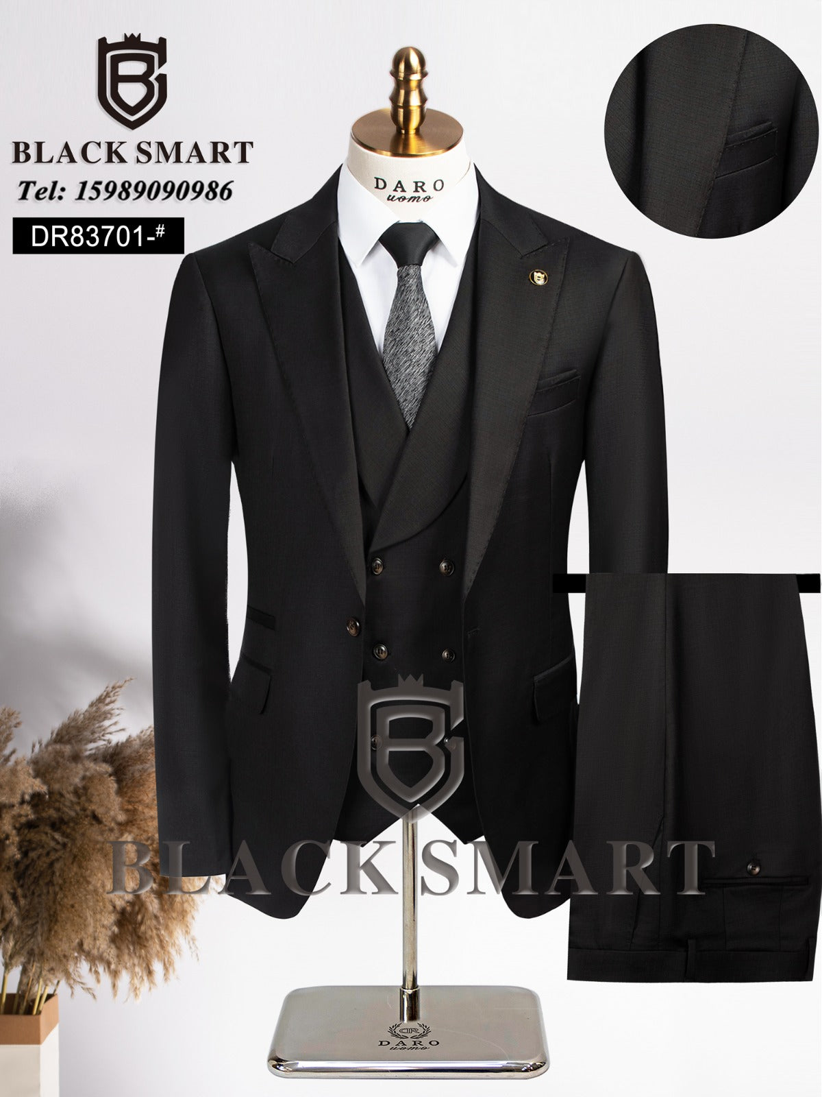 Original Black Turkish Suits with inner jacket