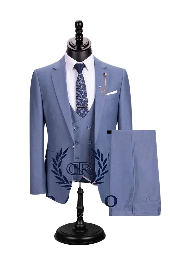 SUIT - Three Pieces Suit [Sky Blue 46-56]