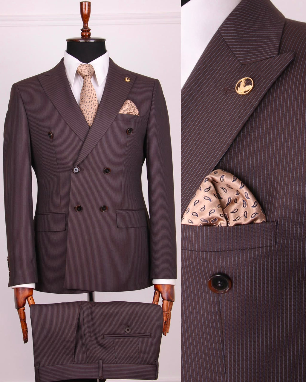 SUIT - Double Breasted Stripped [46-56]