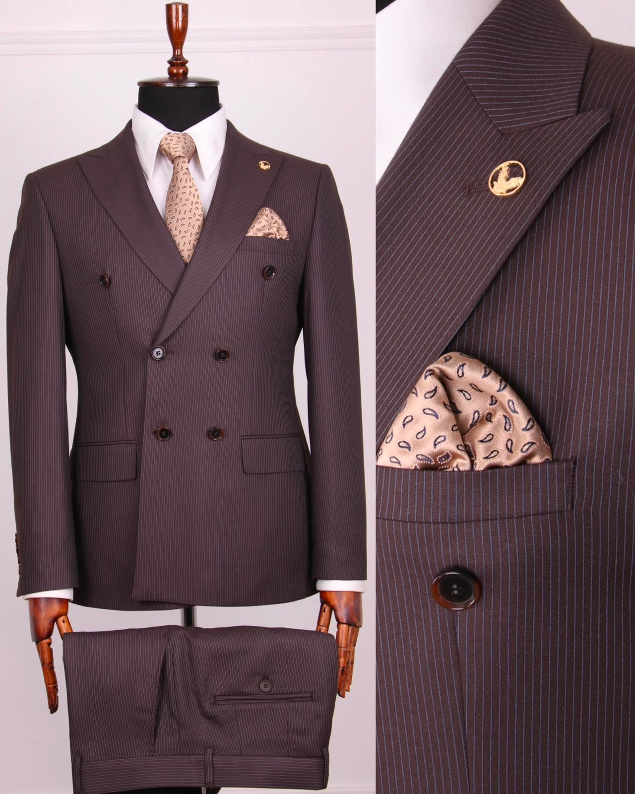 SUIT - Double Breasted Stripped [46-56]