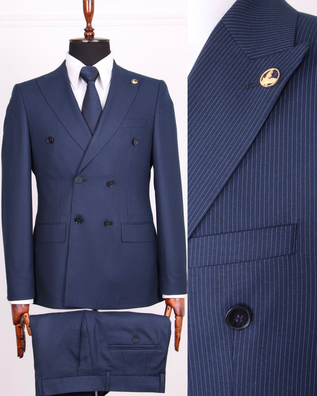 SUIT - Double Breasted Stripped [46-56]