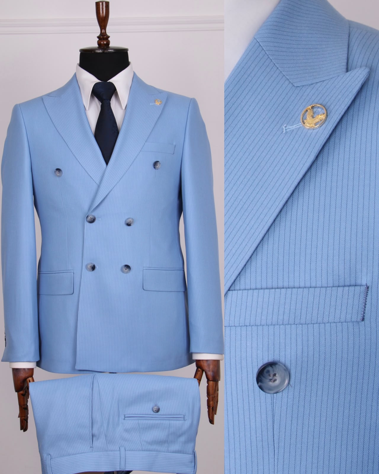 SUIT - Double Breasted Stripped [46-56]