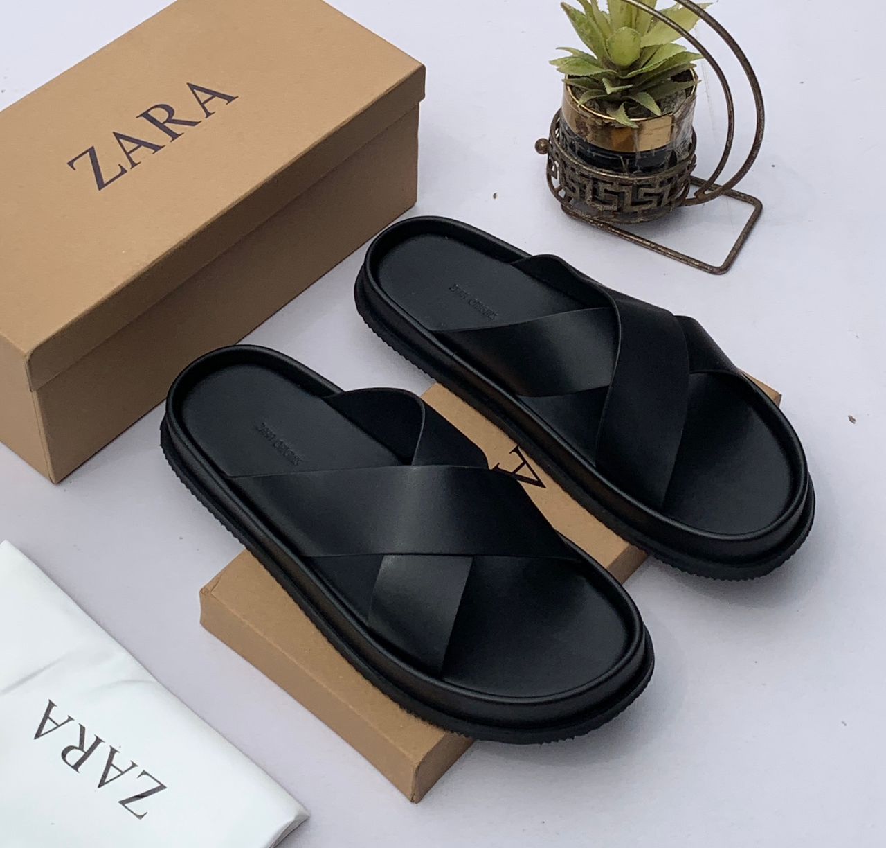 ZARA Slippers (Black)