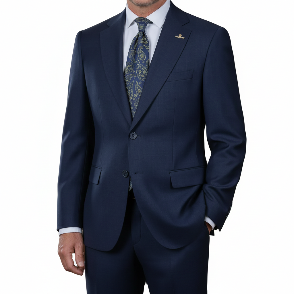 SUIT - Two Buttons [Navy Blue -46-56]